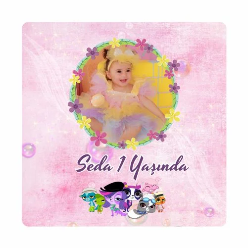 Minişler Temalı Doğum Günü Magneti